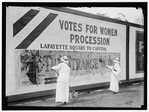 WOMAN SUFFRAGE. POSTERS FOR PARADE
