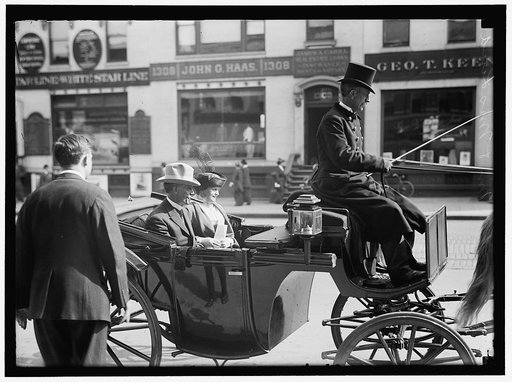 LIND, JOHN. GOVERNOR OF MINNESOTA, 1899-1901; REP., 1903-. IN CARRIAGE WITH MRS. LIND