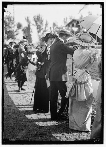 HORSE SHOWS. PRESTON GIBSON, LEFT, AND MRS. M. TOWNSEND