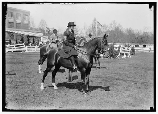 HORSE SHOWS. MRS. O'DONNELL, MOUNTED