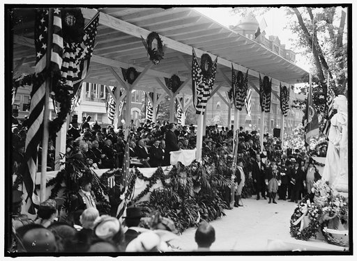 Barry, John. Commodore, U.S.N. His statue unveiled, May 16, 1914; President Woodrow Wilson in front row