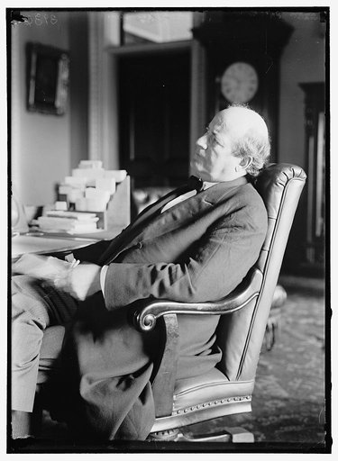 BRYAN, WILLIAM JENNINGS. REP. FROM NEBRASKA, 1891-1895; SECRETARY OF STATE, 1913-1915. AT DESK