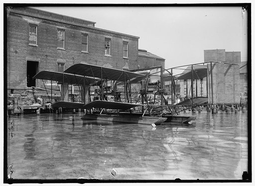 LANGLEY, SAMUEL PIERPONT. SECRETARY, SMITHSONIAN INSTITUTE. EXPERIMENTAL TANDEM BIPLANE ON POTOMAC EMBODYING LANGLEY PRINCIPLES