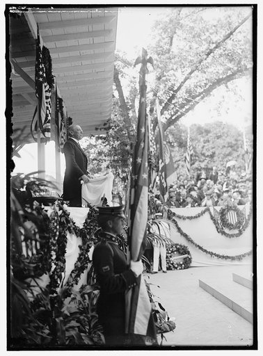 BARRY, JOHN. COMMODORE, U.S.N. HIS STATUE UNVEILED, MAY 16, 1914. PRESIDENT WILSON SPEAKING