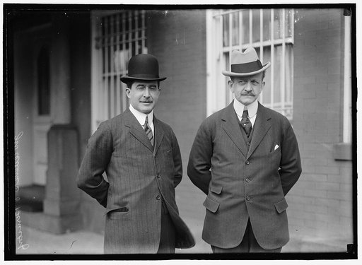 BERNSTORFF, COUNT J.H. VON. AMBASSADOR FROM GERMANY. WITH BARON SUDENHORST VON ZWIEDINEK