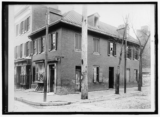FLAGS. HOUSE WHERE AMERICAN FLAG WAS MADE