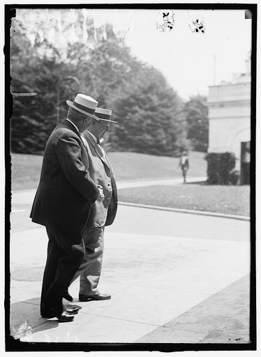 GARRISON, LINDLEY M. SECRETARY OF WAR, 1913-1916. LEFT, WITH W.B. WILSON
