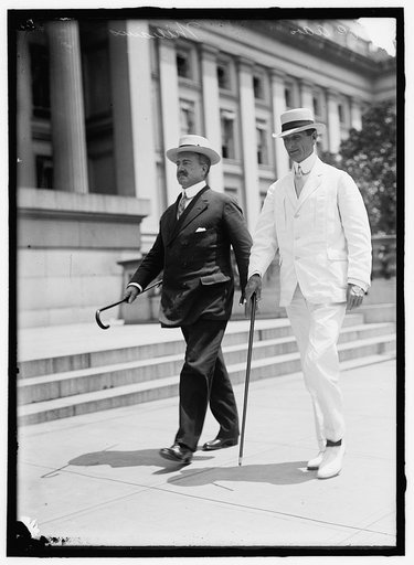 McADOO, WILLIAM GIBBS. SECRETARY OF THE TREASURY, 1913-1921. RIGHT, WITH JNO. SKELTON WILLIAMS