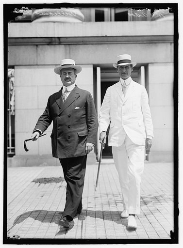 McADOO, WILLIAM GIBBS. SECRETARY OF THE TREASURY, 1913-1921. RIGHT, WITH JNO. SKELTON WILLIAMS