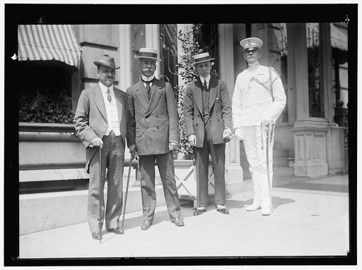 GAMA, DOMICIO DA. AMB. E. & P. FROM BRAZIL. 2ND FROM LEFT, AT WILLARD HOTEL