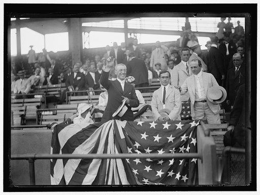 BASEBALL, PROFESSIONAL. PRESIDENT WILSON AND DR. GRAYSON