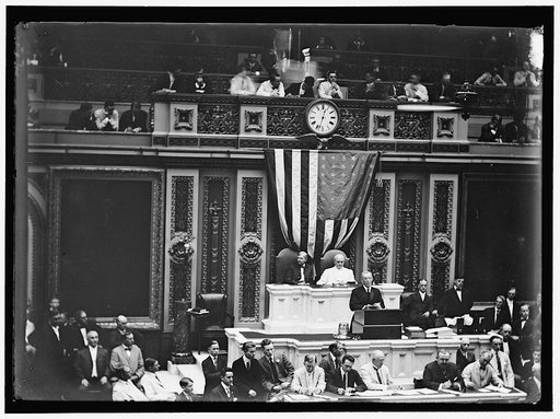 CONGRESS, WILSON BEFORE WAR TAX MESSAGE