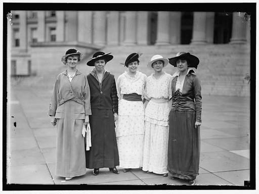 McCHORD, MARGARET, 2ND FROM LEFT; BURLESON, LUCY, 3RD FROM LEFT; JOHNSON, NANCY, RIGHT
