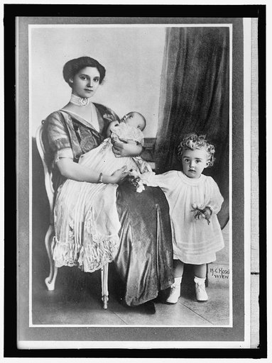 ZITA, H.R.H. EMPRESS OF AUSTRIA, BORN 1892, PRINCESS OF BOURBON AND PARMA. WITH SON, OTTO, AND INFANT