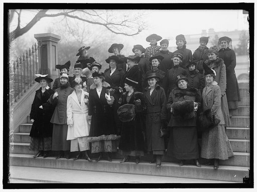 LABOR UNIONS. CORSET BUYERS ASSN. DELEGATION AT WHITE HOUSE