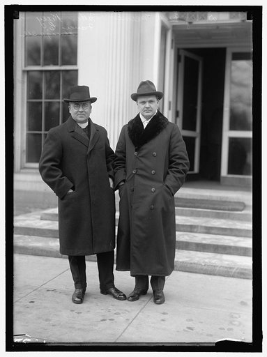KELLEY, FATHER FRANCIS CLEMENT OF CHICAGO. LEFT, WITH DUDLEY FIELD MALONE