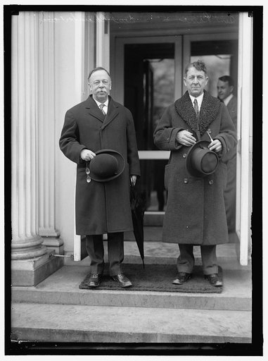 CHAMBERLAIN, GEORGE EARLE. SENATOR FROM OREGON, 1909-1921; MEMBER, U.S. SHIPPING BOARD, 1921-1923. LEFT, WITH SENATOR HARRY LANE