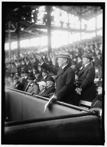 BASEBALL, PROFESSIONAL. WILSON AT OPENING GAME
