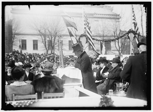 RED CROSS, AMERICAN. CORNERSTONE LAYING, PRESIDENT WILSON AND EX-PRESIDENT TAFT OFFICIATING