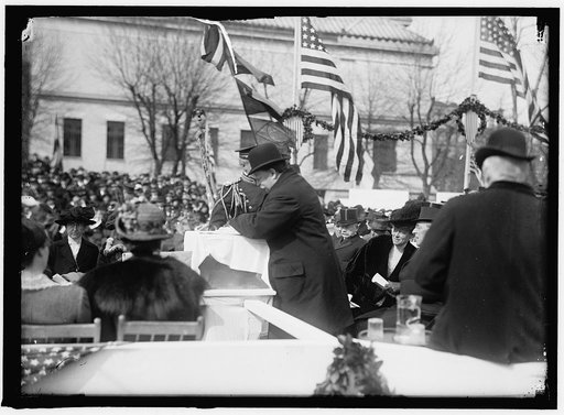 RED CROSS, AMERICAN CORNERSTONE LAYING, PRESIDENT WILSON AND EX-PRESIDENT TAFT OFFICIATING