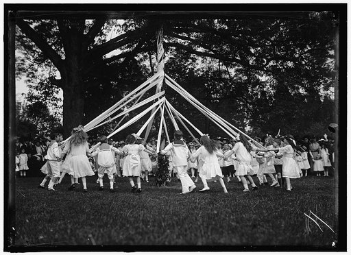 FRIENDSHIP CHARITY FETE. MAYPOLE DANCE