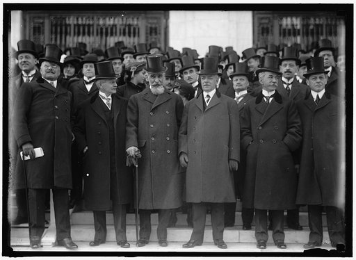 PAN AMERICAN SCIENTIFIC CONGRESS GROUP AT OPENING. ERNESTO QUESADA; V.P. MARSHALL; AMBASSADOR SUAREZ-MUJICA OF CHILE; SECRETARY OF STATE LANSING; AMBASSADOR DA GAMA OF BRAZIL; MIN. MENDEZ OF GUATEMALA. JOHN BARRETT IN 2ND ROW, LEFT