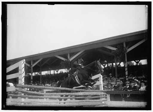 HORSE SHOWS. MISS DOROTHY DAVIS ON 'DELIGHT'
