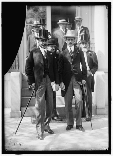 1ST PAN AMERICAN FINANCIAL CONFERENCE, WASHINGTON, D.C., MAY 1915. DOMINICAN DELEGATION: FRANCISCO J. PEYRADO; ENRIQUE JIMENEZ; AMBASSADOR SUAREZ-MUJICA OF CHILE