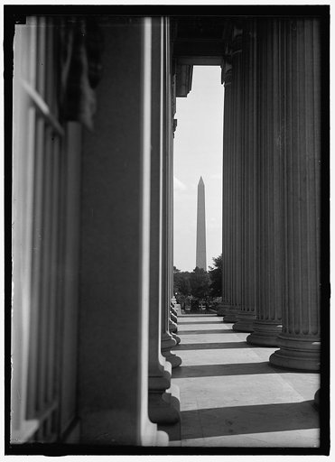 PAN AMERICAN UNION. VIEW FROM STEPS TO WASHINGTON MONUMENT