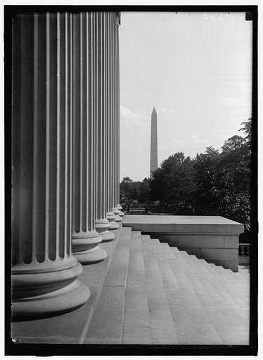 PAN AMERICAN UNION. VIEW FROM STEPS TO WASHINGTON MONUMENT