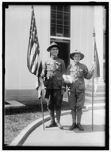BOY SCOUTS. SCOUTS FROM NORWOOD, PA.: EDWARD ACKROYD AND GEORGE H. MUNDELL
