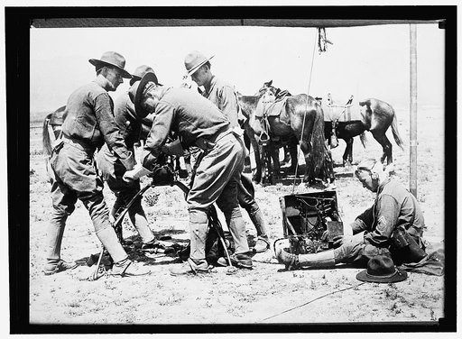 ARMY, U.S. SIGNAL CORPS CONSTRUCTING LINES IN PHILIPPINES