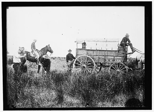 PHILIPPINES. SIGNAL CORPS CONSTRUCTING LINES IN THE ISLANDS