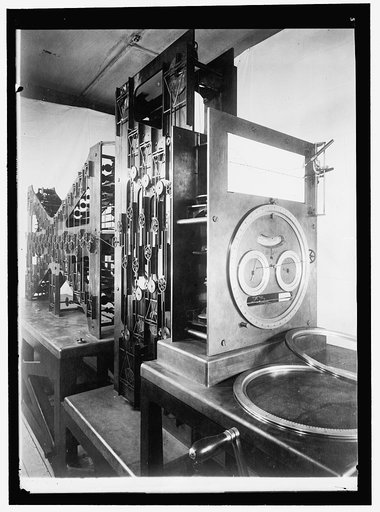 JONES, DR. E. LESTER, CHIEF, U.S. COAST AND GEODETIC SURVEY. TIDE PREDICTING MACHINE WHICH HE BUILT