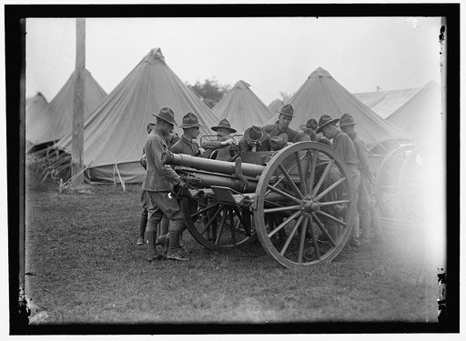 PLATTSBURG RESERVE OFFICERS TRAINING CAMP. ARTILLERY INSTRUCTION