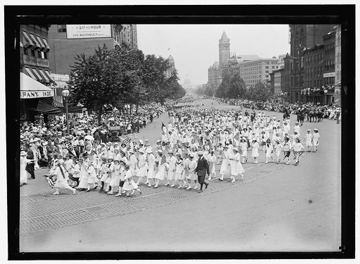 PREPAREDNESS PARADE. SCHOOLGIRLS