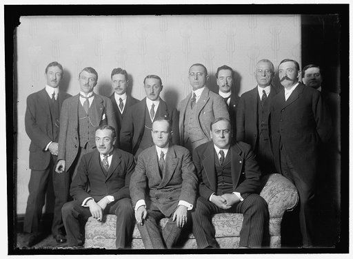 PAN AMERICAN SCIENTIFIC CONGRESS. CHILEAN DELEGATION. SEATED: ENRIQUE CUEVAS; JULIO PHILIPPE, VICE-CHAIRMAN; MOISES VARGAS
