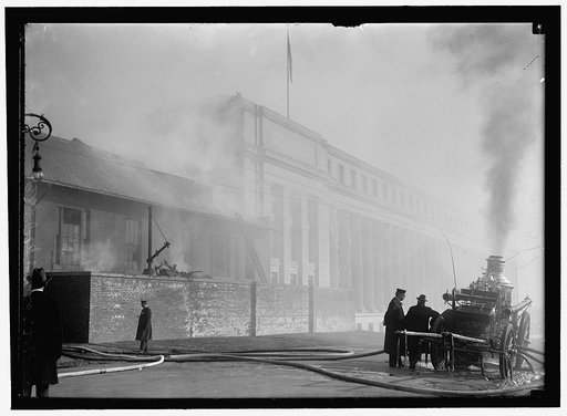 ENGRAVING AND PRINTING, BUREAU OF. TREASURY DEPARTMENT. FIRE, FEBRUARY 21. 1916, FROM SPONTANEOUS COMBUSTION