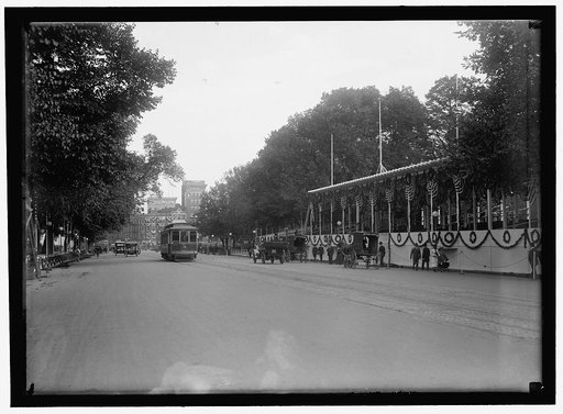 INAUGURAL STANDS BEFORE WHITE HOUSE