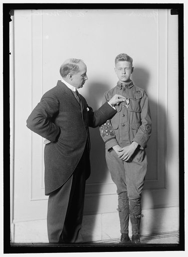 BOY SCOUTS. BOY SCOUT GUARD, ARTHUR P. MOSES, LEFT