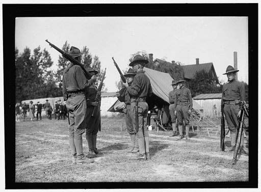 NATIONAL GUARD OF D.C. AT COLONIAL BEACH. WITH MUSKETS
