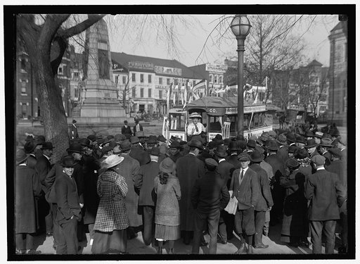 WOMAN SUFFRAGE. STREET CAR, SUSAN B. ANTHONY PAGEANT