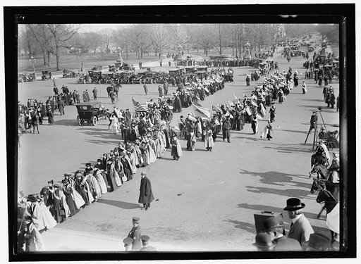 WOMAN SUFFRAGE. MARCH ON CAPITOL