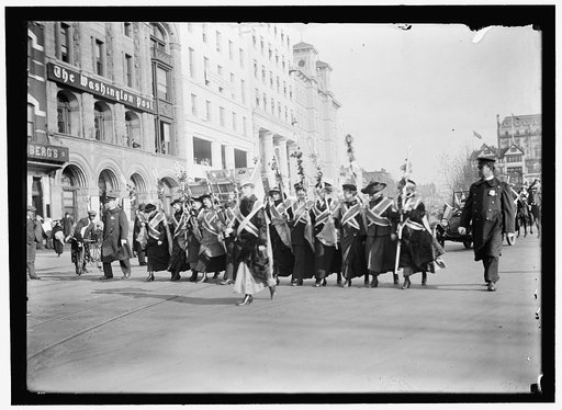 WOMAN SUFFRAGE. MARCH ON CAPITOL