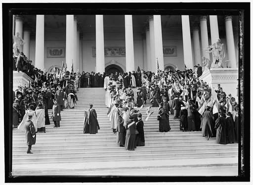 WOMAN SUFFRAGE. MARCH ON CAPITOL