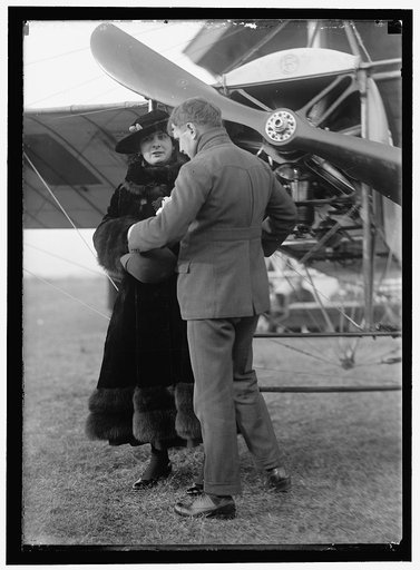 DOMENJOS, JUAN, OF SOUTH AMERICA, AVIATOR. WITH WIFE