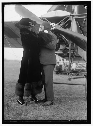 DOMENJOS, JUAN, OF SOUTH AMERICA, AVIATOR. WITH WIFE