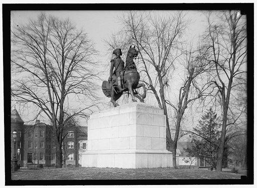 DISTRICT OF COLUMBIA PARKS. WASHINGTON CIRCLE AND MILLS STATUE OF WASHINGTON