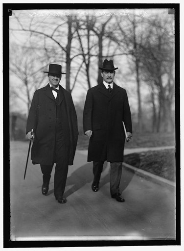 DANIELS, JOSEPHUS, SECRETARY OF THE NAVY, 1913-1921. WITH SECRETARY HOUSTON