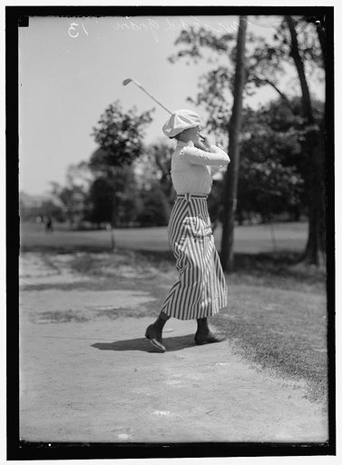 GORDON, MISS EDITH. PLAYING GOLF